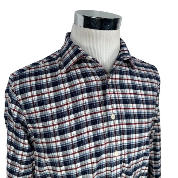 Untuckit Flannel Shirt Men’s Large Multicolor Plaid Cotton Button-Up Long Sleeve - Picture 2 of 8